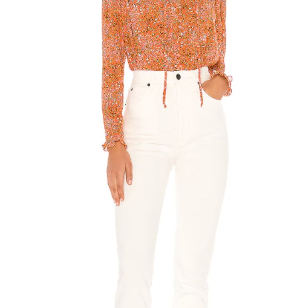 Free People X REVOLVE Lela Blouse in Coral Combo - Picture 4 of 4